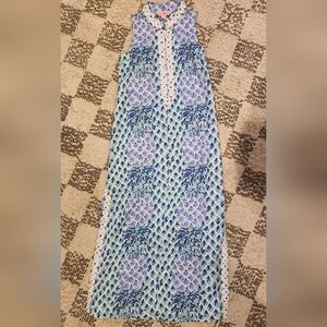 Lilly Pulitzer Mini Jane Pinapple Blue Dress